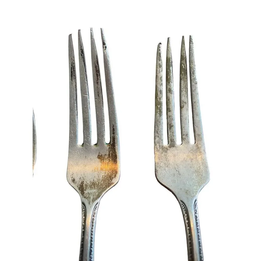 Antique 1937 Gorham Cavalier Silverplate Silverware Forks flatware Art Nouveau -